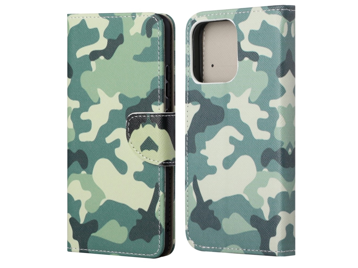 Capa Inch Para Iphone 13 Pele Sintética Verde