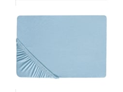 Sábana Beliani Hofuf De Algodón Azul 200x200x25