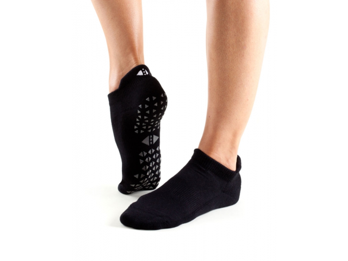 Meias Antiderrapantes Fitness Mad Tavi Noir Savvy Pretas Tamanho Médio Para Esporte