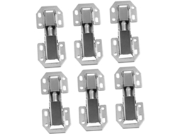 Conjunto De 6 Dobradiças Aço Para Portas Armários, Metálicas Móveis,