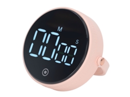 Temporizador Digital De Cozinha Magnético Com Display Led Grande Contagem Regressiva Volume Ajustável Rosa