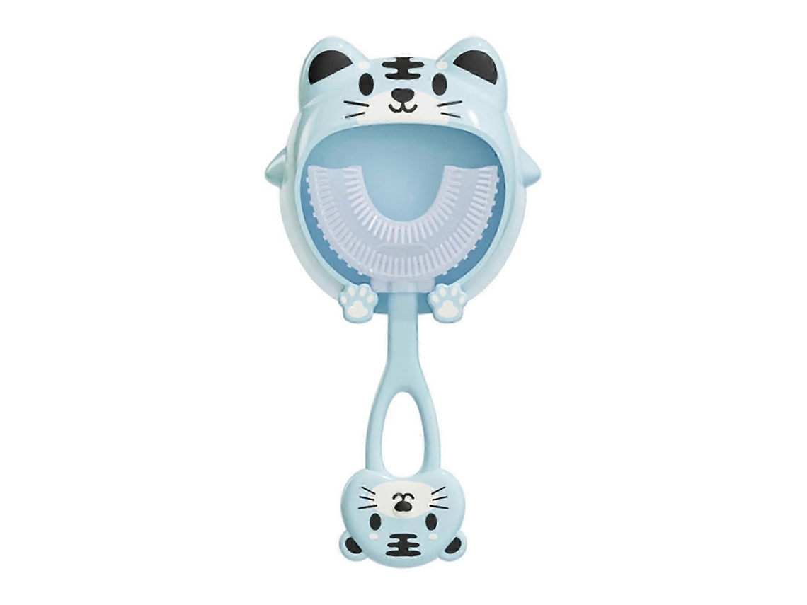 Escova de Dentes Infantil em Formato U para Bebês 2 a 12 Anos, com Cabo Silicone Macio, Ferramenta Limpeza Den Tal 1 GOKOCO