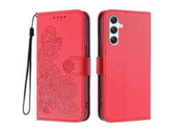 Capa Tipo Carteira De Couro Com Flor De Mandala E Alça Para Samsung Galaxy A34 5g