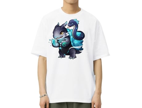 T-Shirt de Homem VREEL Pokémon Gengar Algodão Branco (S)