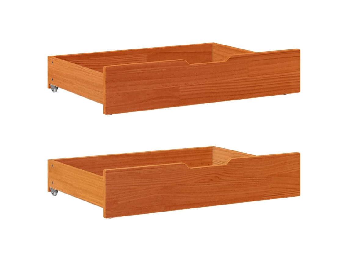 Under-bed Drawer, Under-bed Drawers Vidaxl Marrom Madeira De Pinho (85 X 55 X 16 Cm)