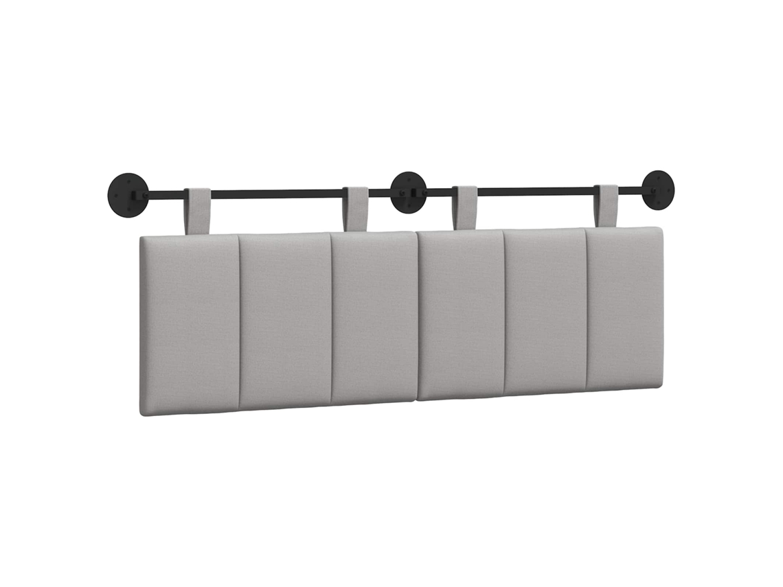 Conjunto 1 Cabeceira Suspensa Vidaxl Cinzento Veludo (130 X 55 X 5 Cm)