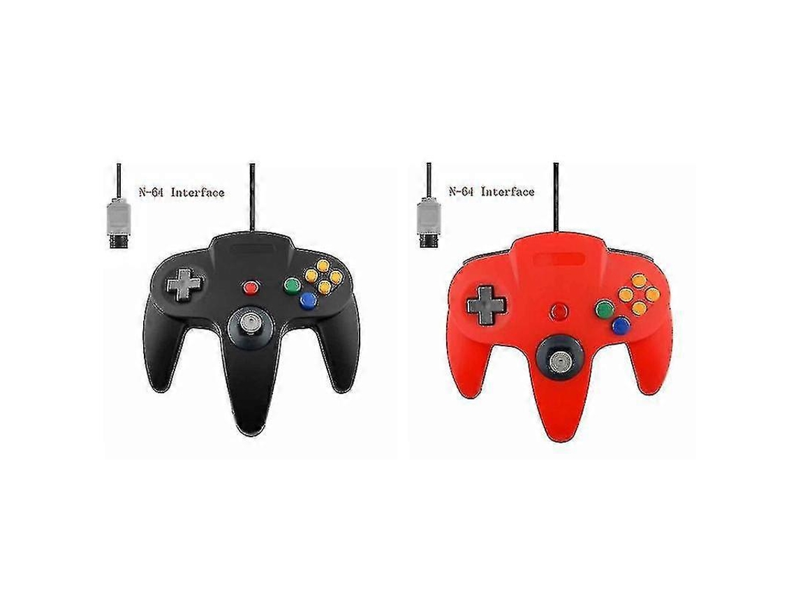 Pacote Com 2 Controles Clássicos Com Fio Para N64, Jogos Retrô De 64 Bits, Joystick De Substituição Ly Ebike