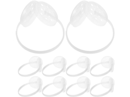 10 Pièces Cadre De Support Pour Cache-oreilles En Plastique Blanc Léger Structure Simple À