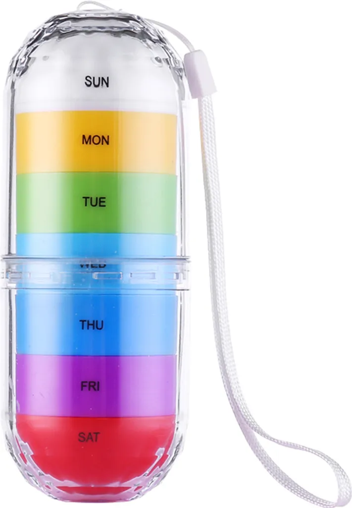 Organizador De Comprimidos Para 7 Dias, Porta Comprimidos, Dispensador, À Prova Dágua E Portátil. Aquaforge