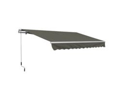 Toldo com Braços de Manivela, 350x250 Cm, Cinza ORBITRA COMMERCE