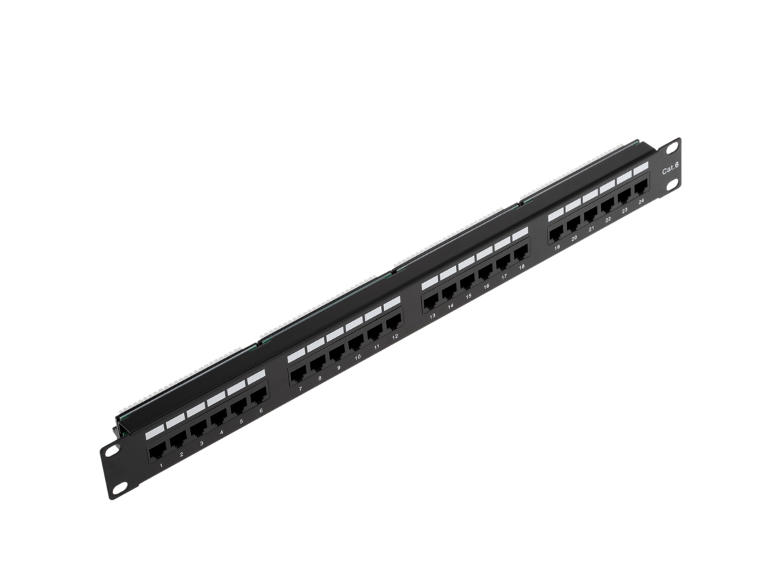 Painel RACKMATIC 24 Rj45 Cat.6 Utp (1U - Preto)