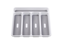 Lurelia Bandeja Para Talheres, Em Plástico, 5 Compartimentos, Para Gaveta De Cozinha, 32,2 X 28,4 X 4,7 Cm, Branco
