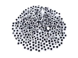 Olhos Móveis Diy De 6mm, 10 Pacotes (100 Por Pacote), Plástico, Adesivo No Verso, Para Artesanato E Decoração