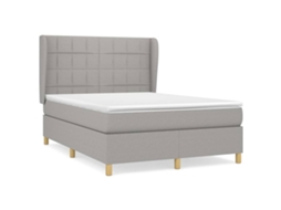 Box Spring Bed, Box Spring Beds Vidaxl Cinzeto Tecido (140 X 200 Cm)