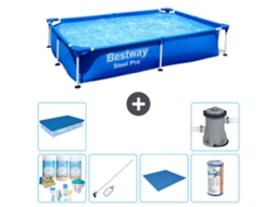 Bestway Piscina Bestway Steel Pro Retangular - 221x150x43 Cm - 7-peças S22212