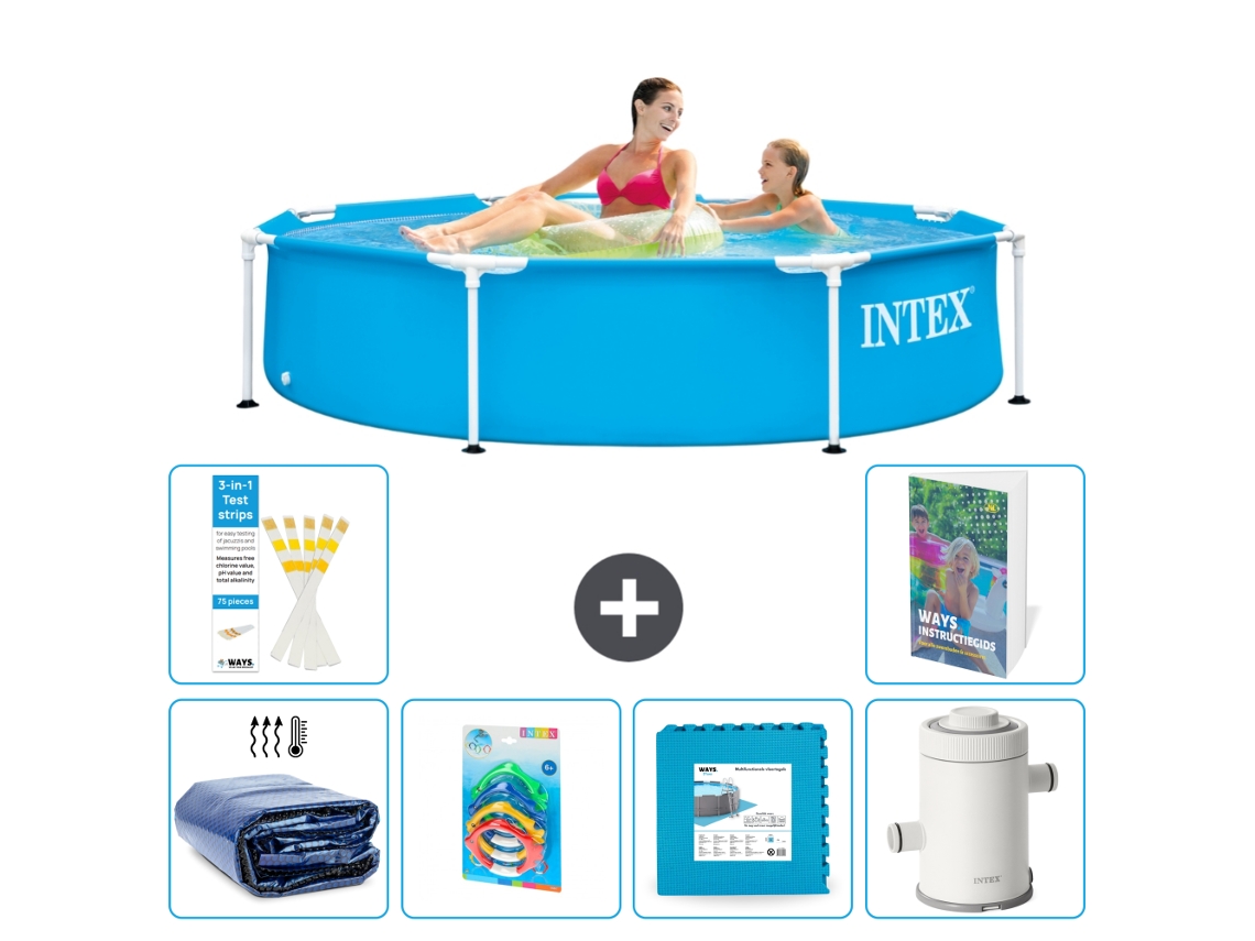 Piscina com Estrutura Redonda 244x51 Cm 5 peças S55 INTEX