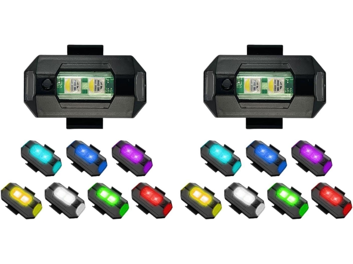 Luzes Estroboscópicas De Led Recarregáveis Via Usb, À Prova D Água, 7 Cores, Para Veículos De Emergência, Caminhões E