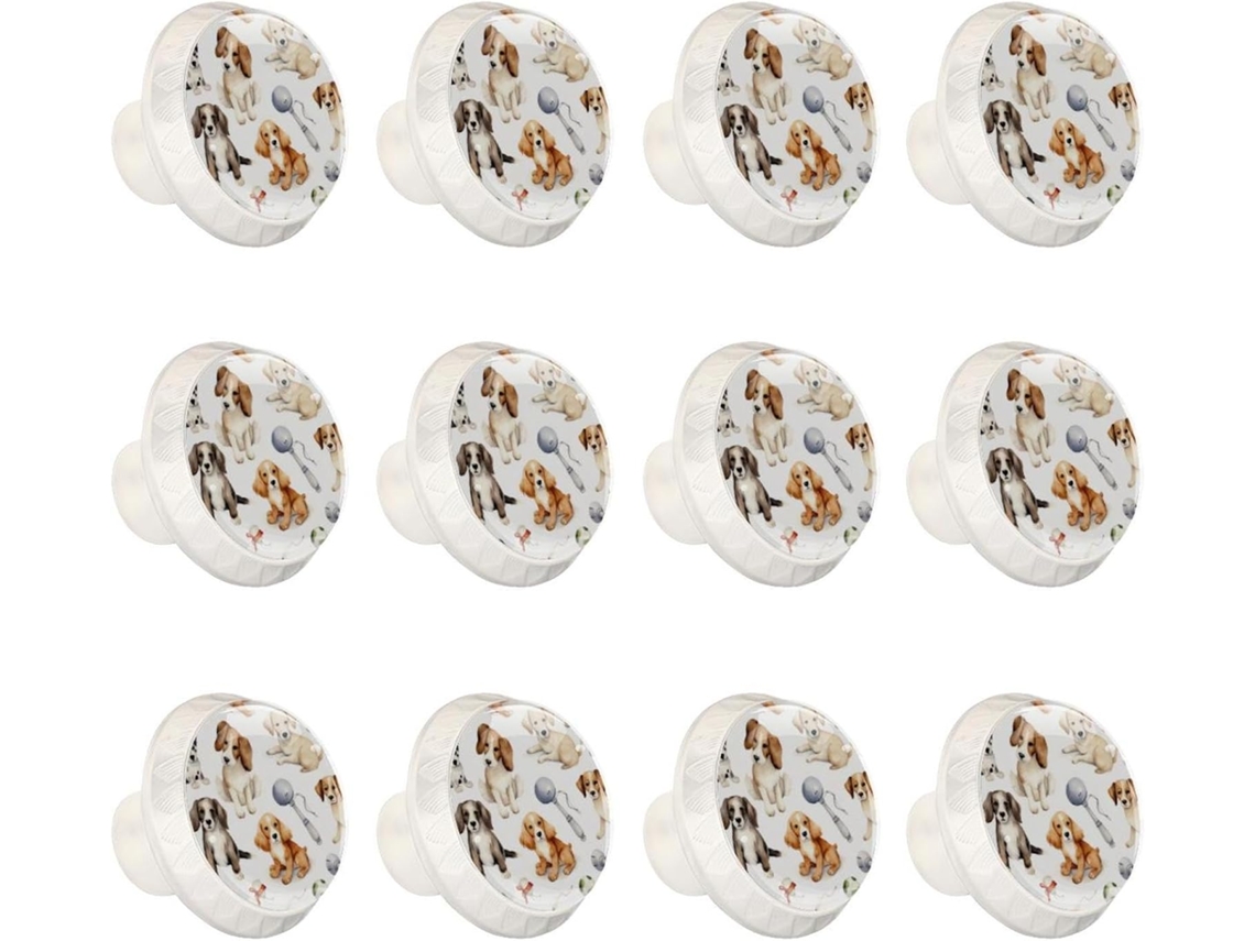 Puxadores Redondos Para Gavetas De Cômoda, Puxadores Para Armários De Cozinha, 12 Peças, Estilo Desenho Animado De