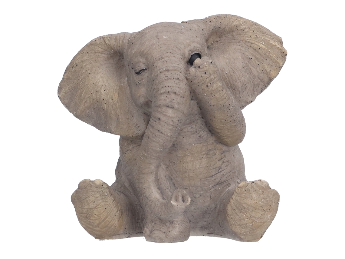 Estátua de elefante em resina decorativa S/MARCA