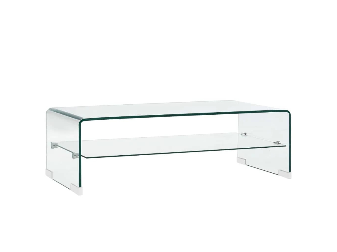 Mesa de Centro 98x45x31 Cm Vidro Temperado Transparente MAISON EXCLUSIVE
