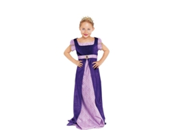 Fato de senhora medieval roxo e lilás para menina