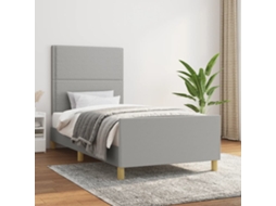 Vidaxl Estrutura De Cama Sem Colchão 90x190 Cm Tecido Cinzento-claro