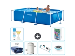 Piscina com Estrutura Retangular 260x160x65 Cm 5 peças S30 INTEX