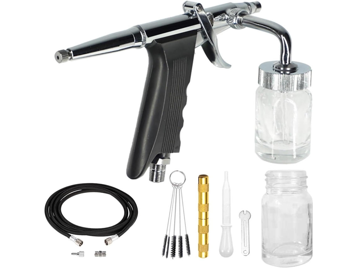 Pistola de Maquiagem Aerográfica Arte Design Beleza Cuidados Faciais Preto Gelo SFUSHOS