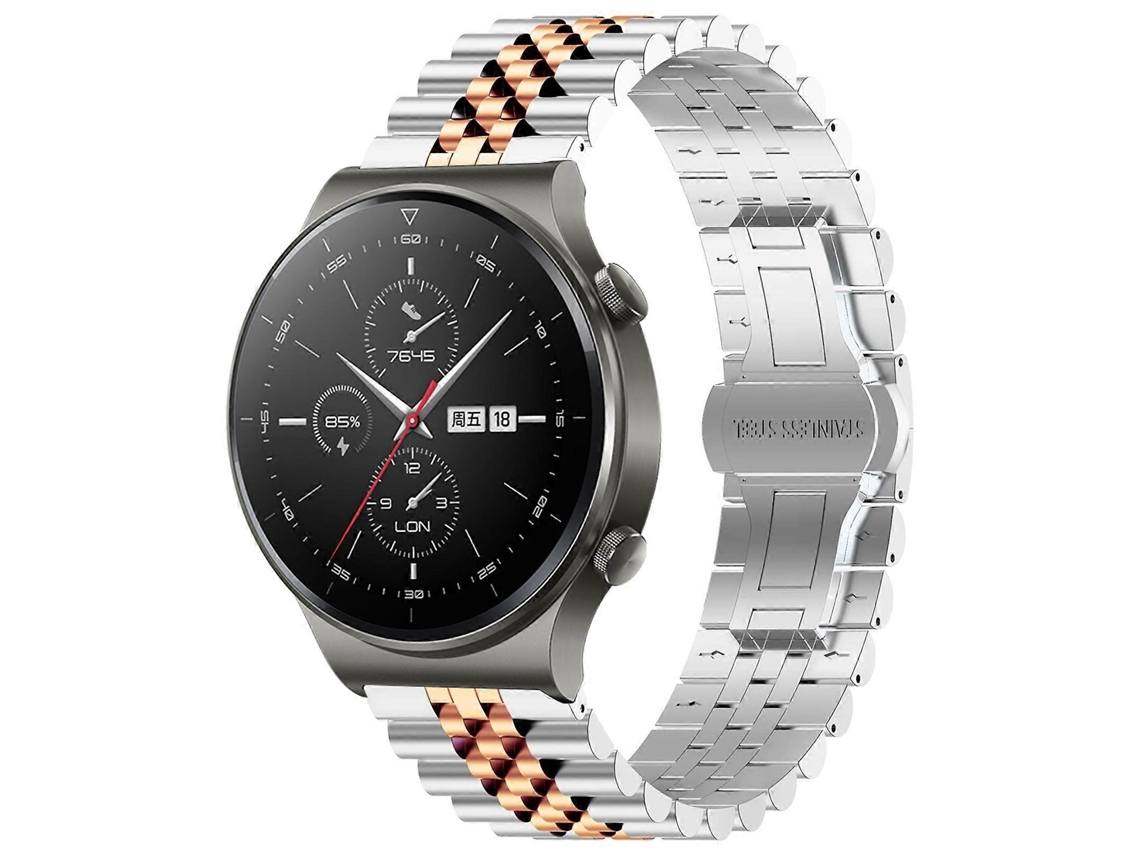 Pulseira De Aço Inoxidável Five Bull Half Round Para Huawei Watch Gt2 Pro / Gt 2e + Ferramenta Para Remoção Da Pulseira
