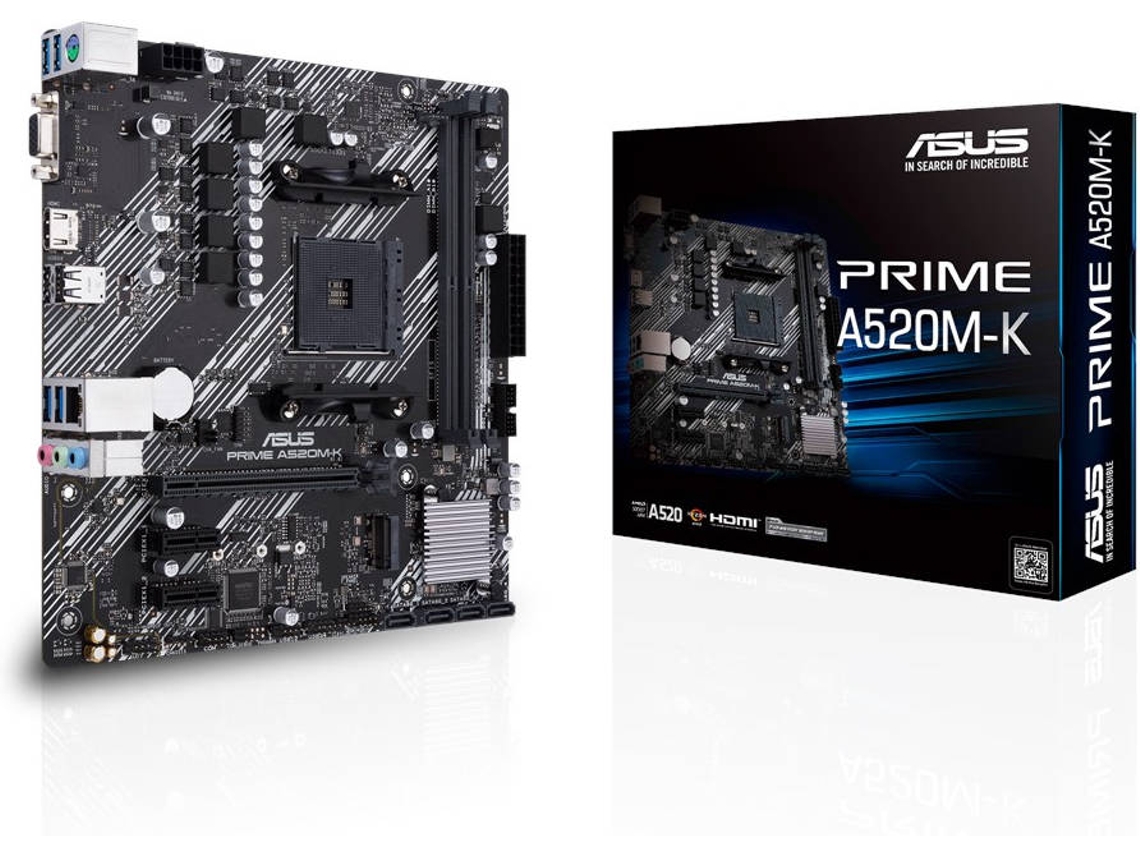 Motherboard ASUS PRIME A520M-K (Socket AM4 - AMD A520 - Micro ATX)