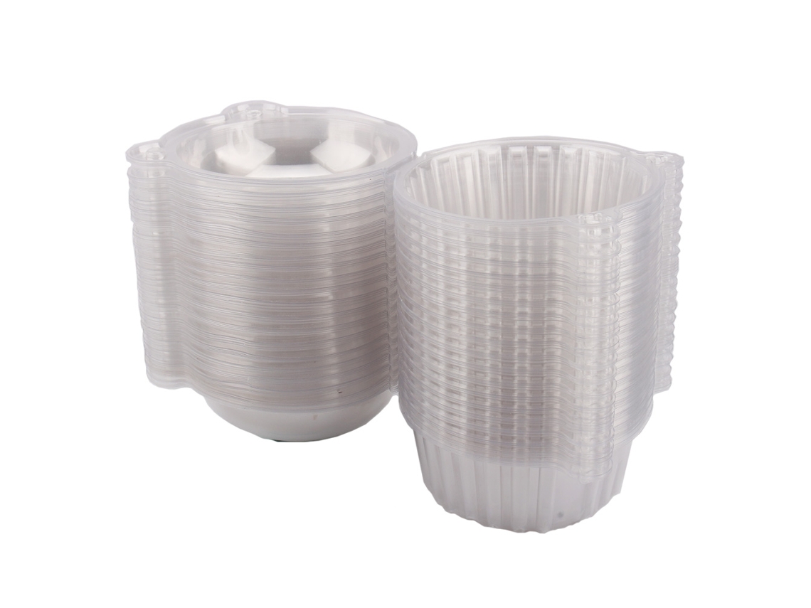 100 Unidades De Moldes Básicos De Cupcake De Plástico, Moldes Para Magdalenas, Contenedores Para Pasteles Y Regalos