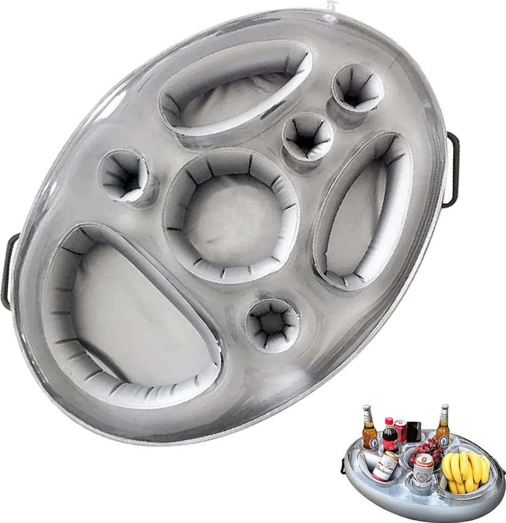 Porta-bebidas Inflável, Suporte Flutuante De Pvc Para Cerveja, Bandeja Portátil Para Piscina, Bandeja Flutuante Para Festa Na Piscina