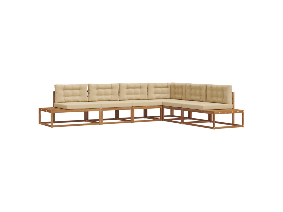 Maison Exclusive - Conjunto De Sofás Para Exterior Natural E Bege