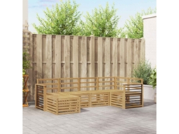 Vidaxl Conjunto De Sofás Para Exterior 6 Pcs Branco Poliéster