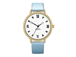 Relógio de Pulso Casal com Pulseira Pu Movimento de Quartzo Analógico Azul
