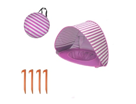 Tenda de Praia para Bebé com Piscina Pop-Up,Anti-Uv 50 rosa,120x80x70Cm USIFUL
