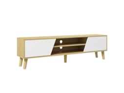 Suporte para TV até 65 polegadas, com 2 portas, 2 nichos, 150x30x42cm | S/MARCA