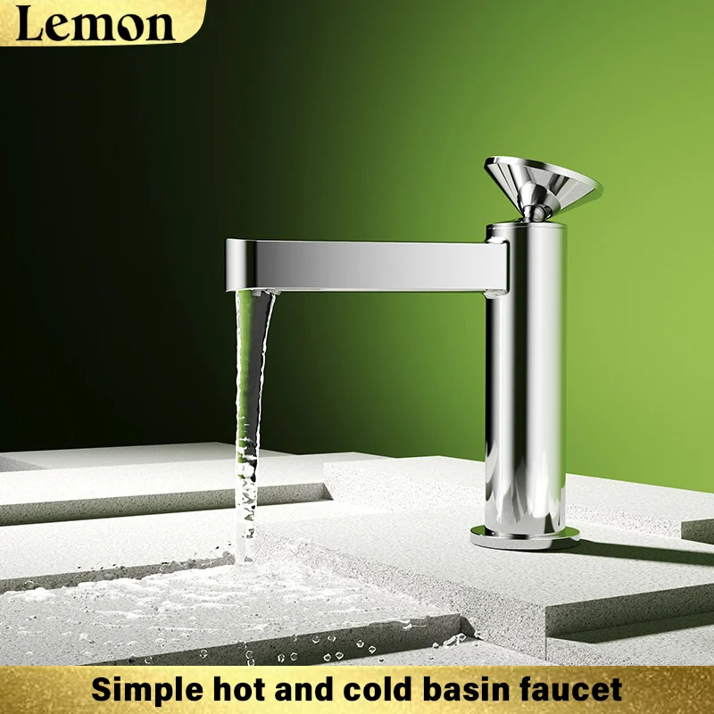 Torneira Para Lavatório De Banheiro (em Aço Inoxidável Eletrogalvanizado) Para Água Quente E Fria.