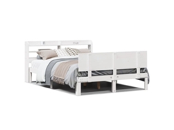 Bed Frame, Bed Frames Vidaxl Branco Madeira De Pinho (150 X 200 Cm)
