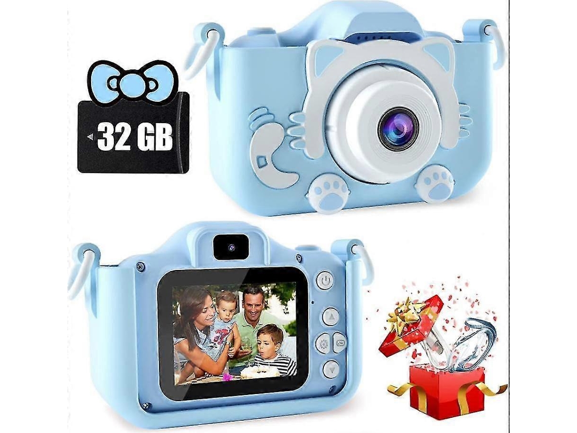 Câmera Infantil Azul, Câmera Digital De 2,0 Polegadas, Câmera Hd 1080p Para Meninos E Meninas De 3 A 12 Anos, Presente De Brinquedo Brilvibera
