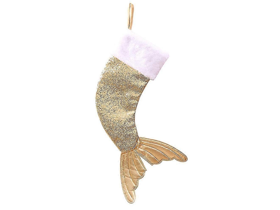 Meias De Natal Com Cauda De Peixe, Lantejoulas E Ligas Decorativas Para O Natal Olysi Shop