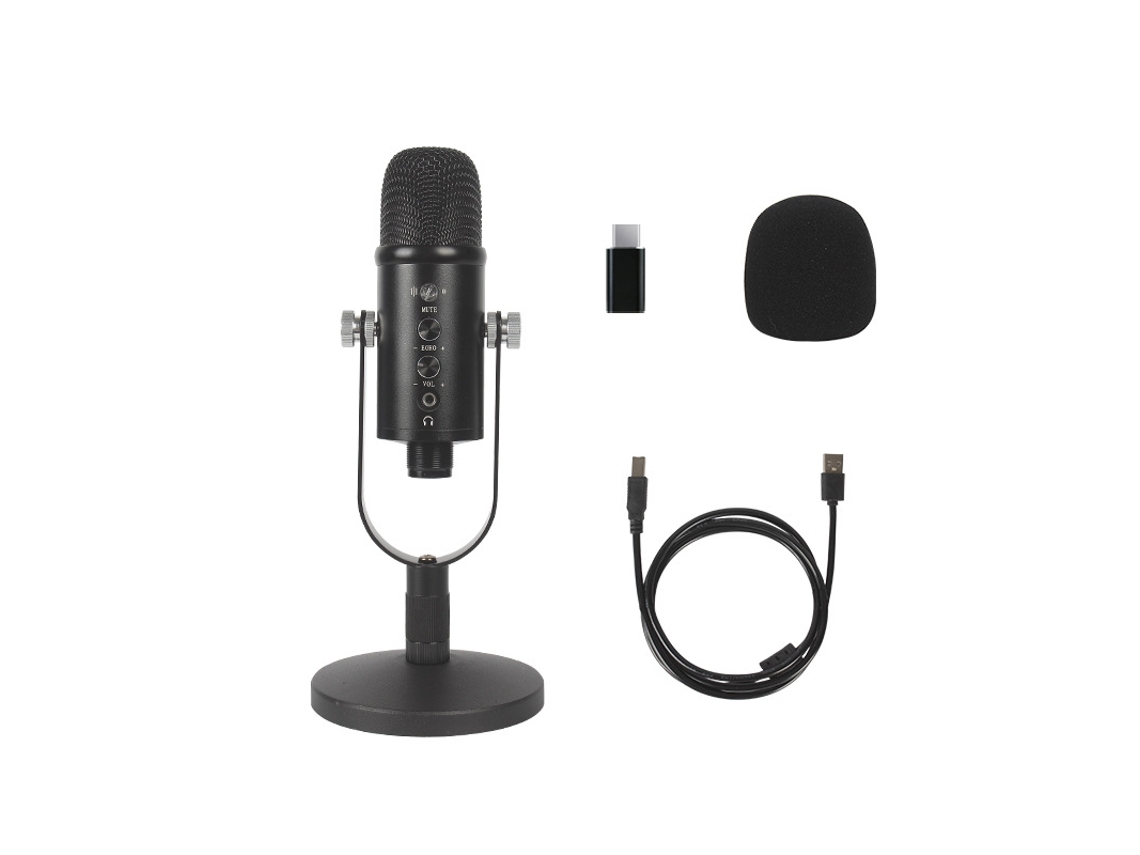 Conjunto De Microfone Condensador Usb, Redução De Ruído
