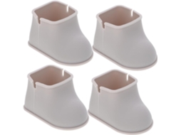 Kallory Conjunto De 4-protetores Pés Cadeiras E Mesas Em Silicone Cinza Antiderrapante Para Móveis Pisos