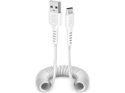Cabo de Carregamento Espiral USB-C SBS 1m Branco