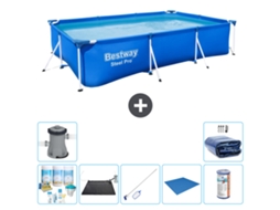 Bestway Piscina Bestway Steel Pro Retangular - 300x201x66 Cm - 8-peças S21552
