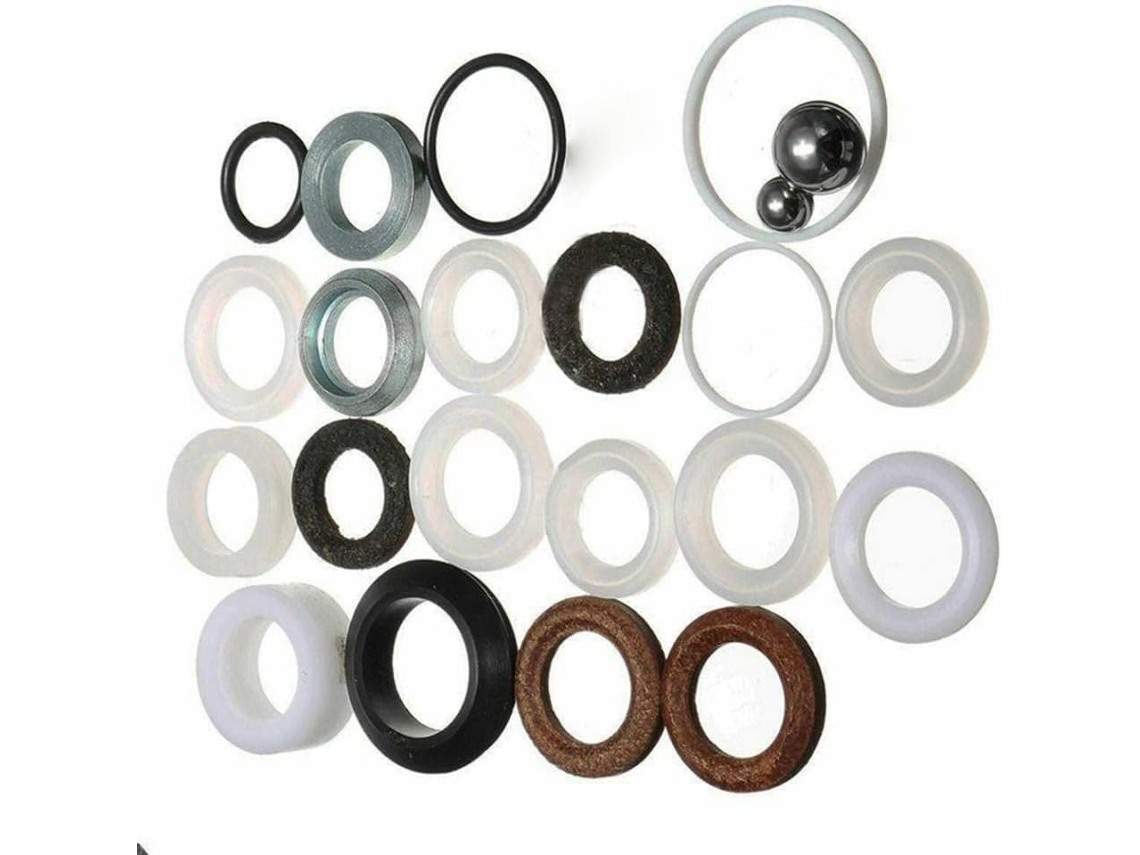Kit De Reparo Do Anel Vedação Pintura 12mm A 27mm Para Os Modelos 390, 395, 490, 495e 595, Ptfe + Couro Metal
