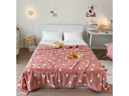 Manta de Lã Polar Inverno para Meninas da Fansu Linda Estampa Rosa Flanela Grossa Macia e Quente Cama Infantil
