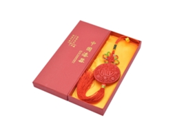 Ornamento de carimbo chinês red de sucesso, pequeno nó da sorte para decoração de Ano Novo LAXISCREED
