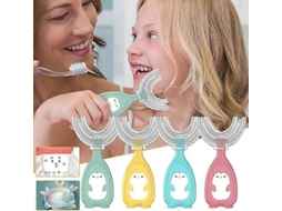 Conjunto de 4 Escovas Dente Infantis em Formato U para Crianças 2 a 6 Anos e 12 Anos. Escova Infantil Co GOKOCO