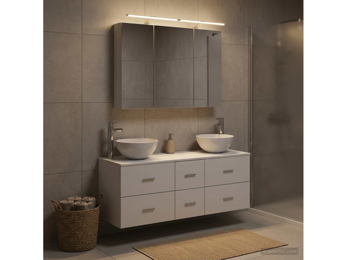 Vidaxl Conjunto De Móveis Para Banheiro 4 Pcs Branco